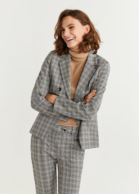 Check suit blazer | MANGO (US)