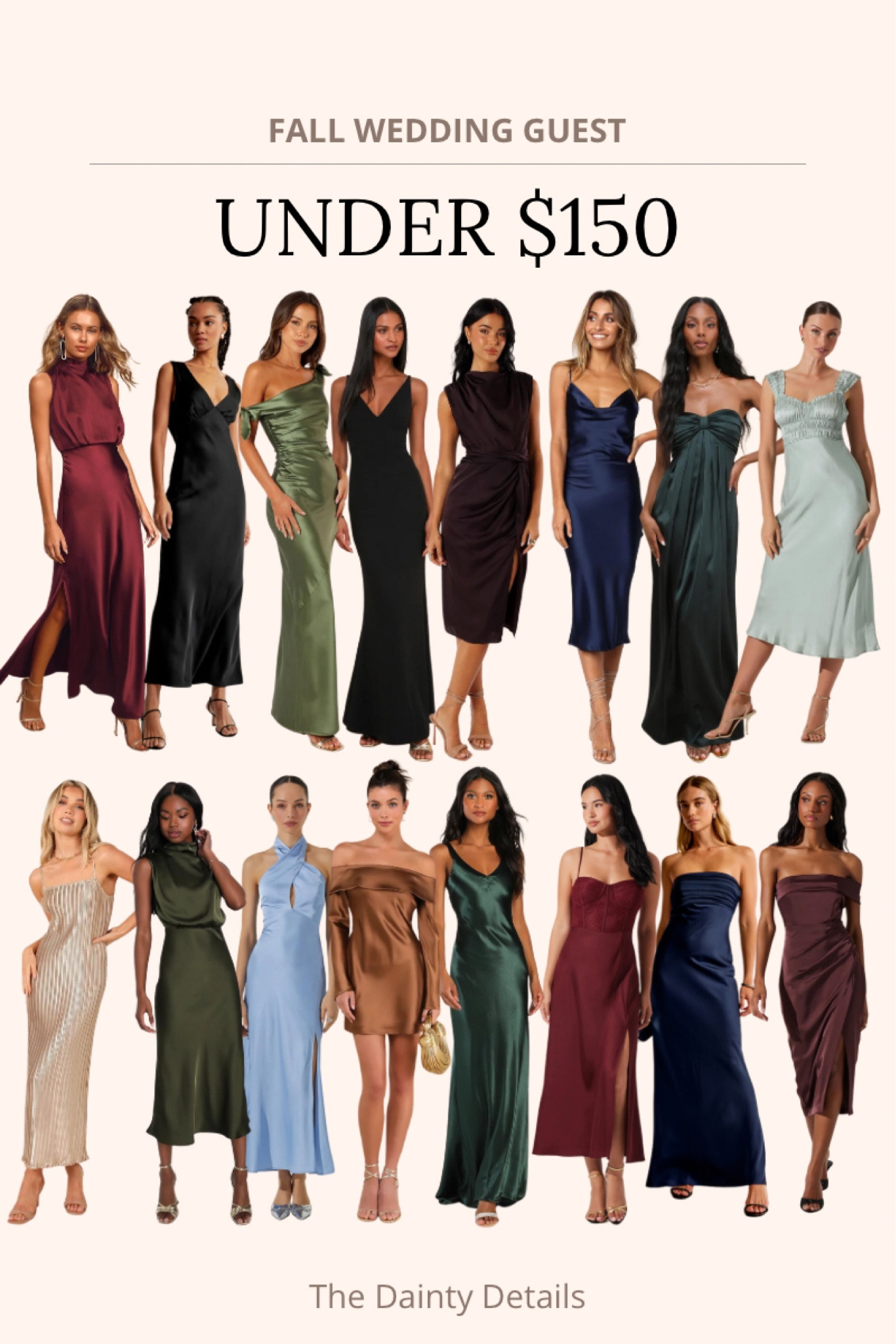 Fall wedding guest dress ideas under $150! Loving the autumnal color palette 🍂🤎

#LTKWedding #LTKSeasonal #LTKFindsUnder100