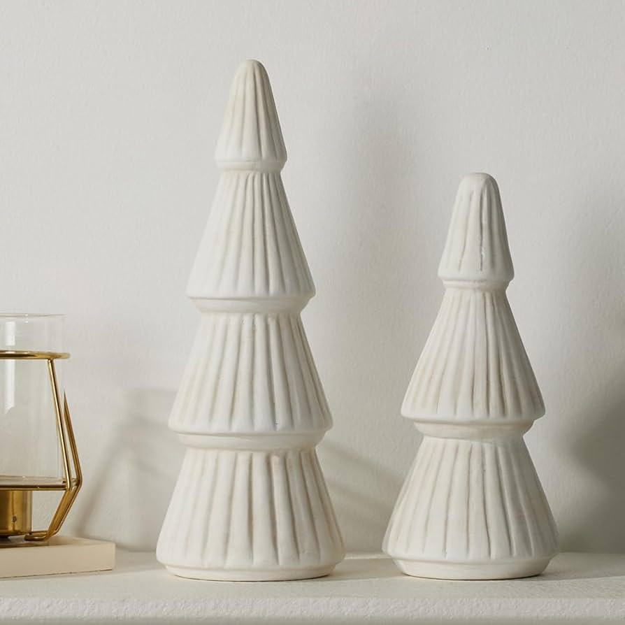 Christmas Decorations, Ceramic Christmas Tree, Small Farmhouse Christmas Decor Trees for Table To... | Amazon (US)