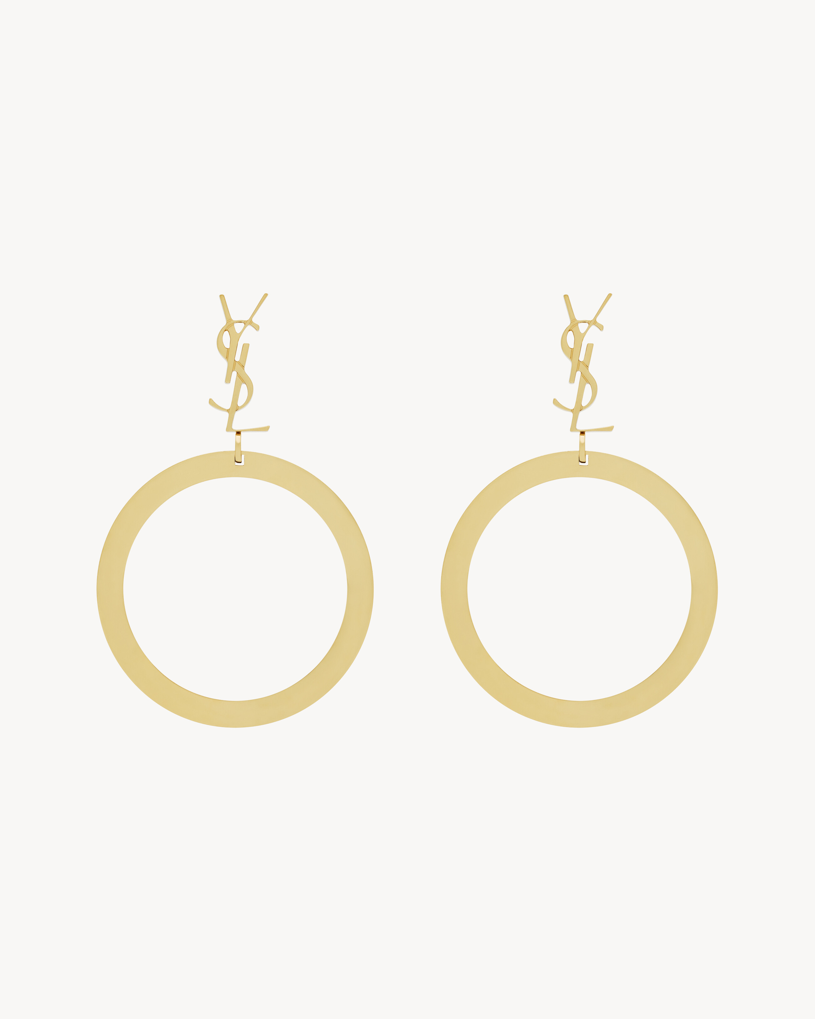 cassandre pendant hoop earrings in metal | Saint Laurent Inc. (Global)