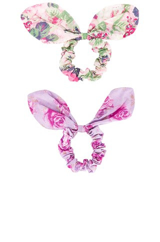 LoveShackFancy Sunroom Victorian Scrunchies in Multi from Revolve.com | Revolve Clothing (Global)