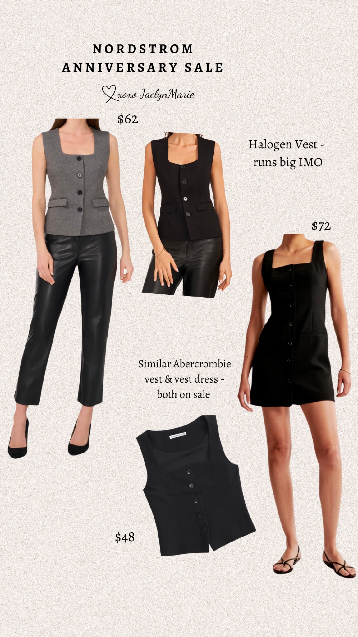 Nordstrom anniversary sale halogen vest ; Squareneck vest ; trending Nsale find ; Nordstrom anniversary sale must have ; Abercrombie vest ; tailored vest ; trending workwear ; Abercrombie Mara vest dress 

#LTKSeasonal #LTKFindsUnder50 #LTKxNSale
