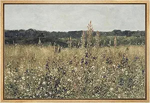 wall26 Framed Canvas Print Wall Art Rustic Wildflower Country Landscape Nature Wilderness Illustr... | Amazon (US)