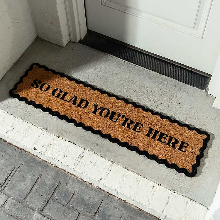 New! So Glad Youre Here Doormat | Kirklands
