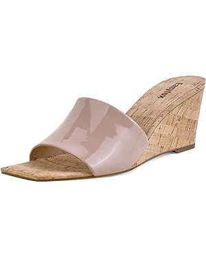 Wedge Sandals for Women Open Toe Wedge Heels Womens High Heel Sandal Square Toe Heeled Wedge Sand... | Amazon (US)