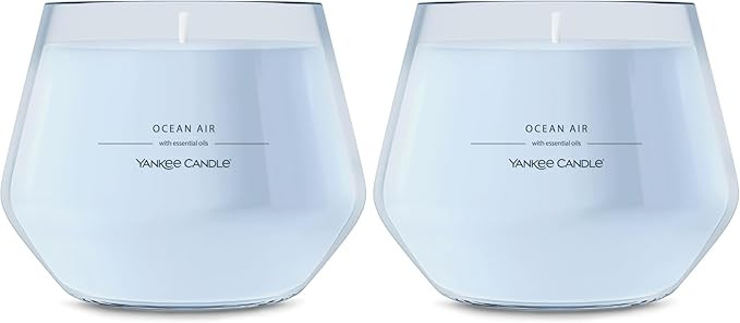 Yankee Candle Studio Medium Candle, Ocean Air, 10 oz: Long-Lasting, Essential-Oil Scented Soy Wax... | Amazon (US)