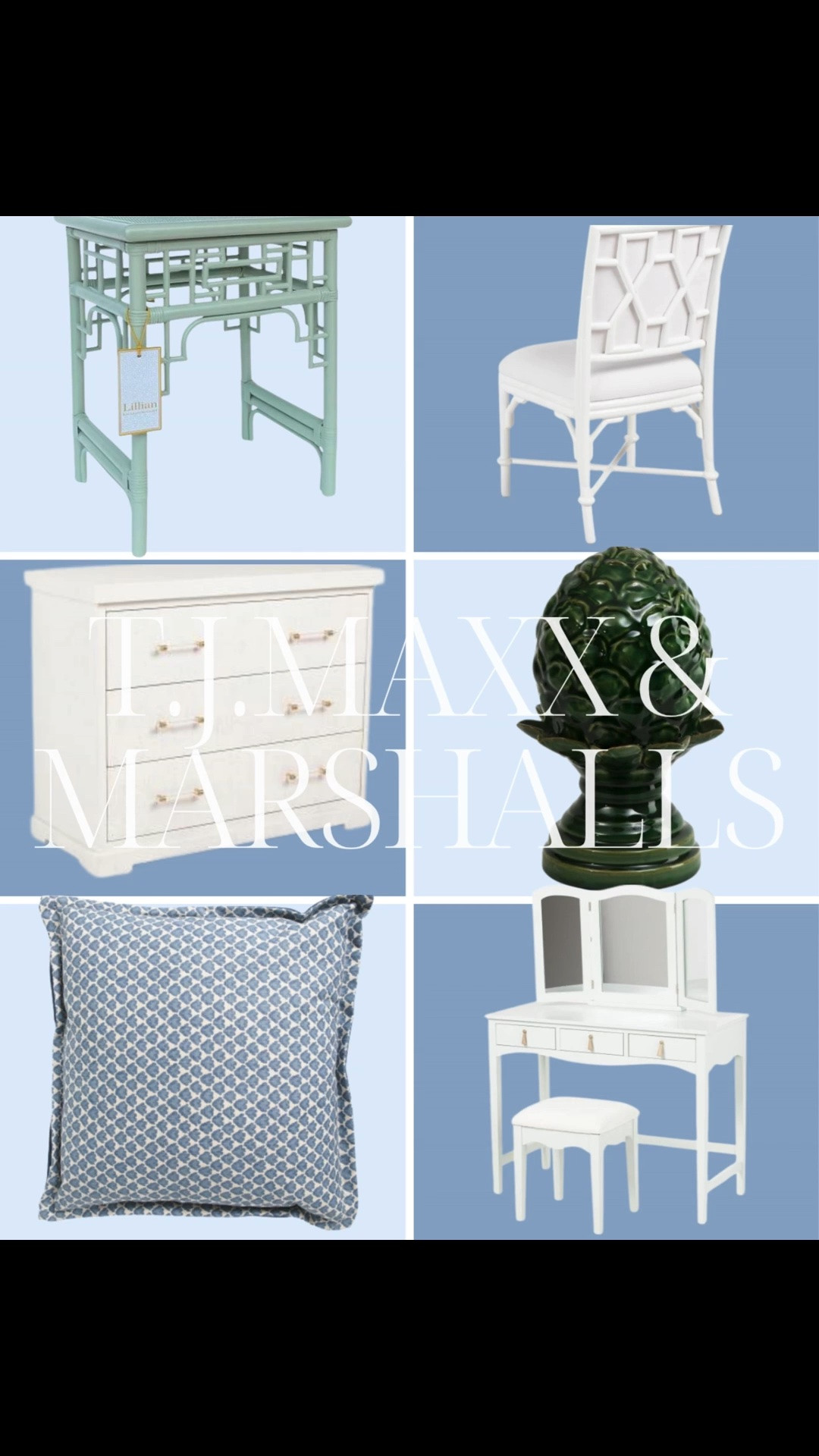 T.J. Maxx & Marshalls finds! 

living room | bathroom | bedroom | home decor | home refresh | bedding | nursery | classic home | traditional home | blue and white | furniture | coffee table | southern home | coastal home | grandmillennial home | scalloped | woven | rattan | classic style | preppy style | grandmillennial decor | blue and white decor | classic home decor | traditional home | bedroom decor | bedroom furniture | dresser | blue chair | brass lamp | floor mirror | euro pillow | white bed | linen duvet | side table | rug | glassware | cups | plates | hosting | kitchen spring | sale picks | outdoor furniture | porch | beach | Lillian August | Karma Home | Ballard Designs

#LTKHome