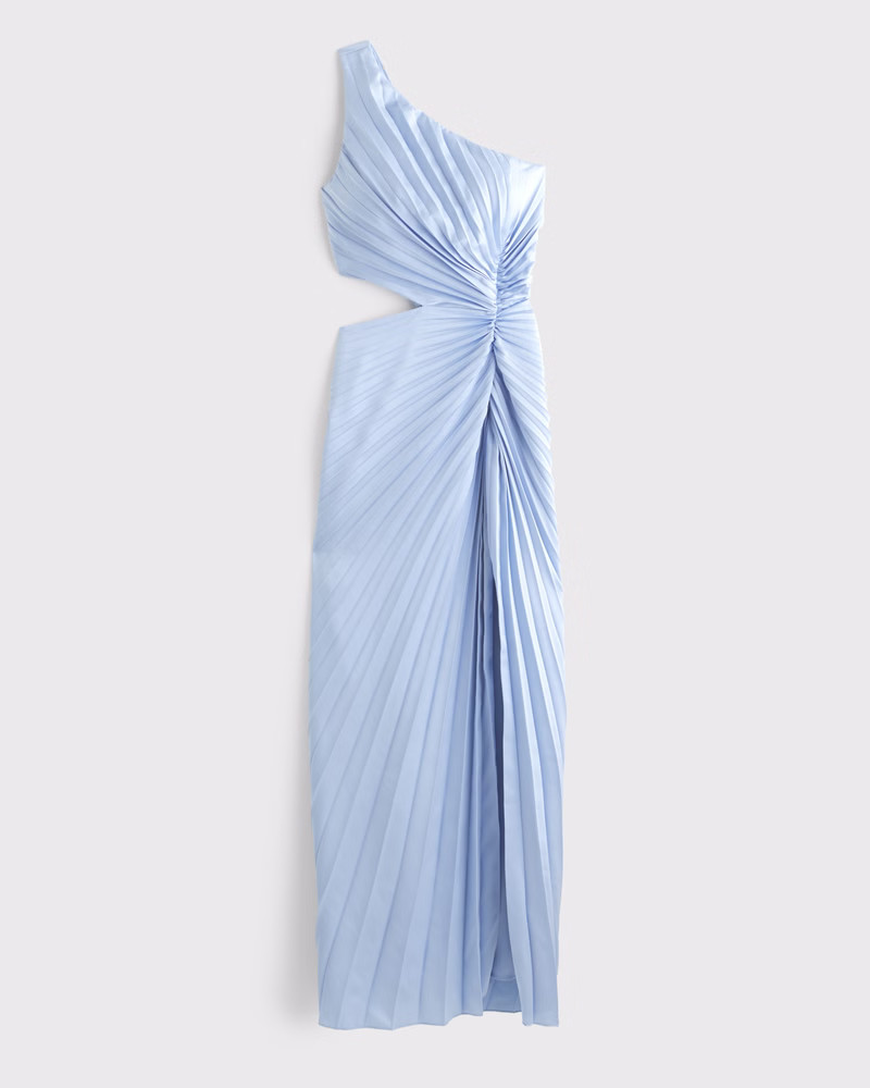 Women's The A&F Giselle Pleated One-Shoulder Cutout Maxi Dress | Women's Dresses & Jumpsuits | Ab... | Abercrombie & Fitch (US)
