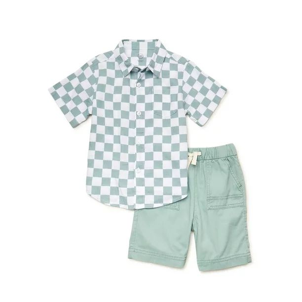 Wonder Nation Toddler Boy's Short Sleeve Set, 2 Piece, Sizes 12 Months - 5T | Walmart (US)