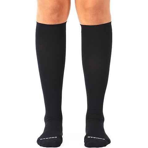 Comrad Nylon Knee High Socks - 20-30mmHg Firm Compression Socks - Soft & Breathable Support Socks | Amazon (US)
