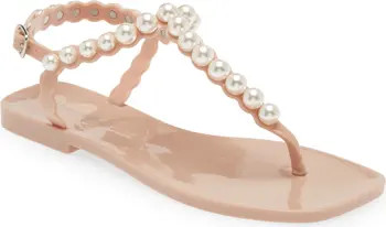 Jeffrey Campbell Pearlesque Imitation Pearl Ankle Strap Sandal (Women) | Nordstrom | Nordstrom