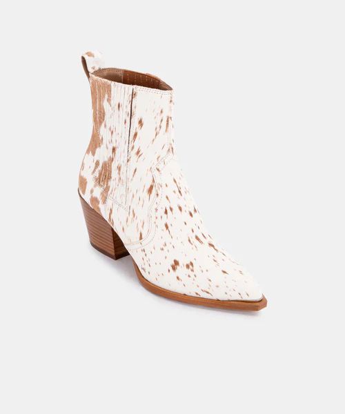 SERNA BOOTIES IN FAWN CALF HAIR | DolceVita.com