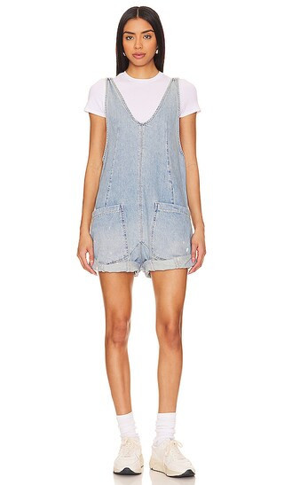 Free People x We The Free High Roller Shortall in Blue. - size S | Revolve Clothing (Global)
