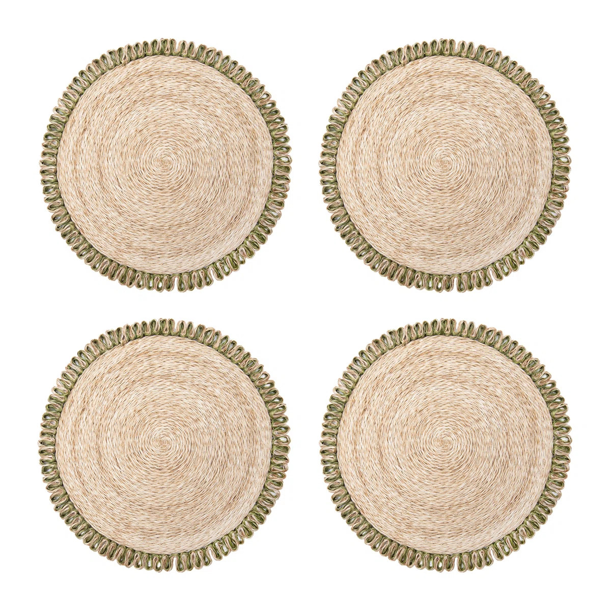 Amaretto Abaca No Pattern Round Placemat (Set of 4) | Wayfair North America