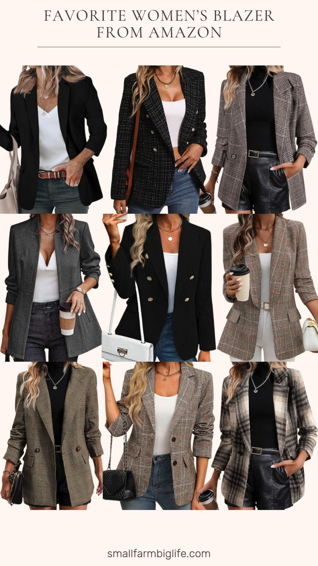 Blazer season, always 🤍 These Amazon favorites range from classic tweed to relaxed boyfriend fits. They're easy, polished layers that instantly pull any outfit together. 

 #LTKOver40 #LTKFindsUnder50 #LTKWorkwear