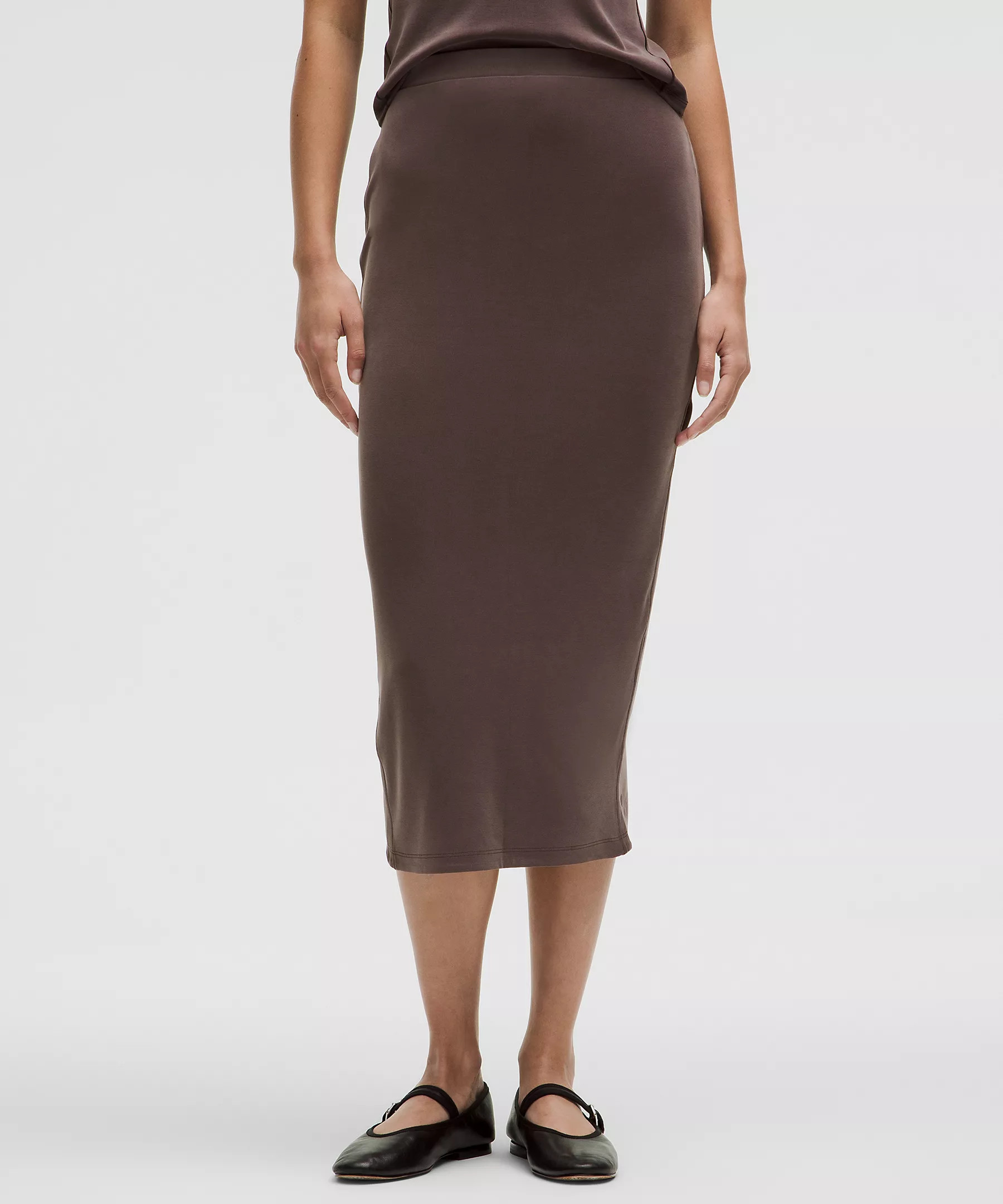 Drapey Softstreme Column Midi Skirt | Lululemon (US)