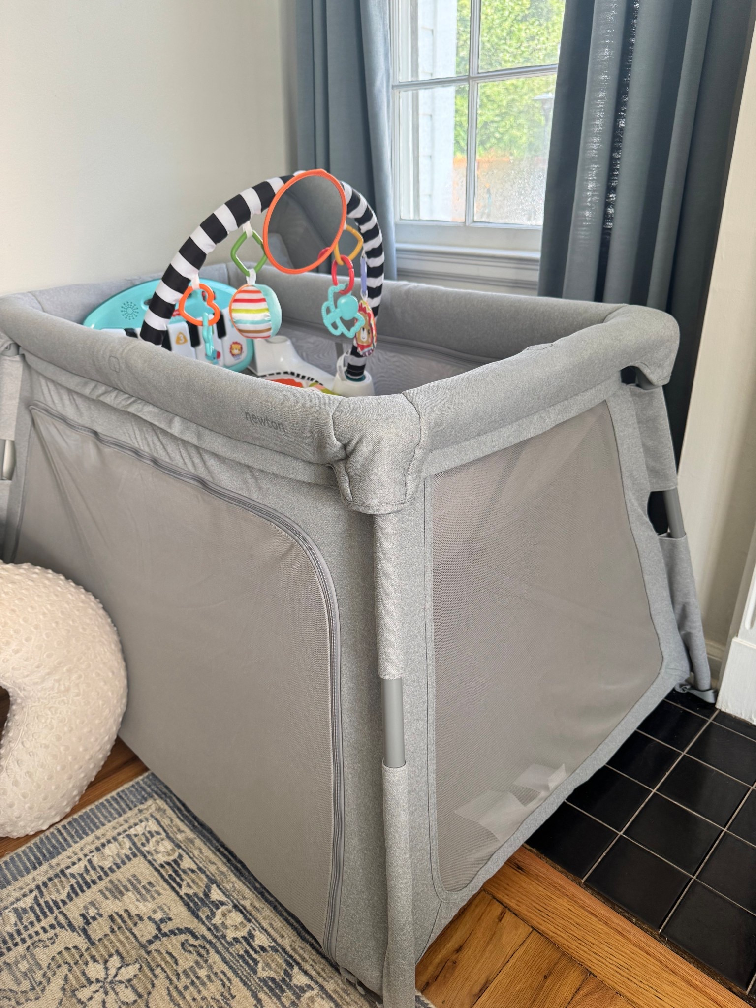 I love this pack n play so much! It’s a little bigger than most & has the breathable mattress 

I put the fisher price play mat in the bassinet when I need a break from the floor and can stand and play with him

#LTKFindsUnder50 #LTKBaby #LTKTravel