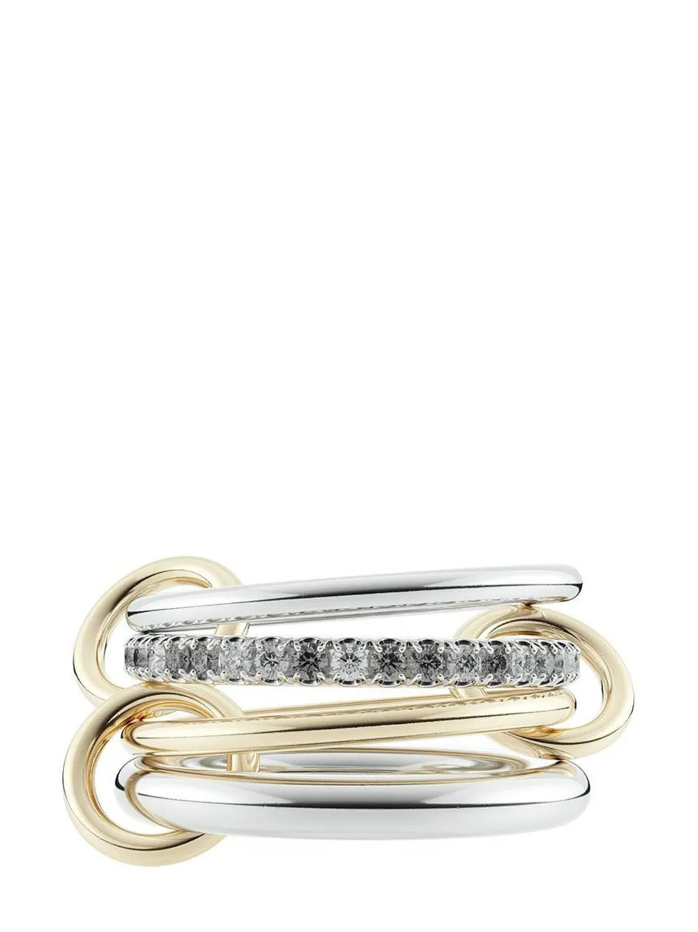18kt yellow gold Nimbus grey diamond ring | Farfetch Global