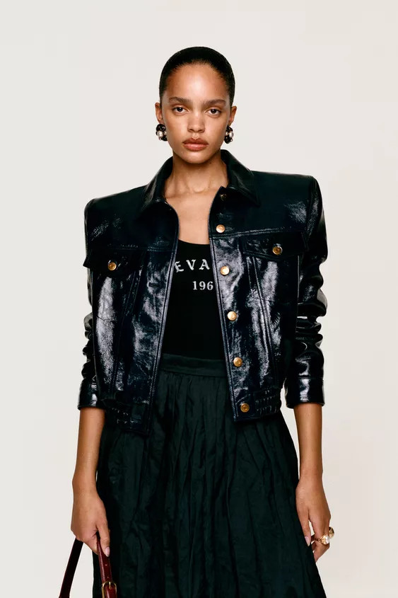 LEATHER SHOULDER PAD JACKET WILLY CHAVARRIA X ZARA | Zara US