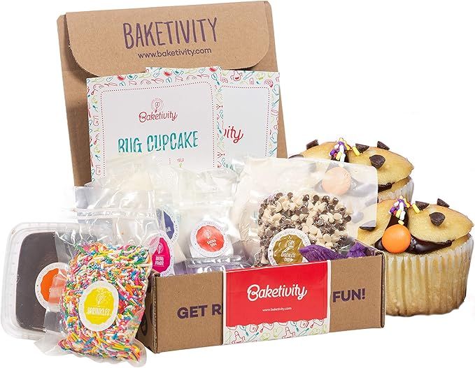 BAKETIVITY Kids Baking DIY Activity Kit - Bake Delicious Bug Cupcakes with Pre-Measured Ingredien... | Amazon (US)