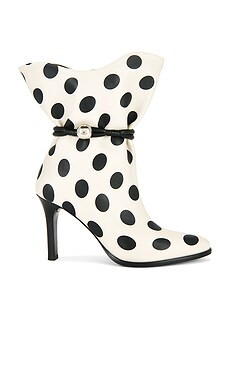 Isabel Marant Lolya Ruffle Boot in Chalk & Black from Revolve.com | Revolve Clothing (Global)