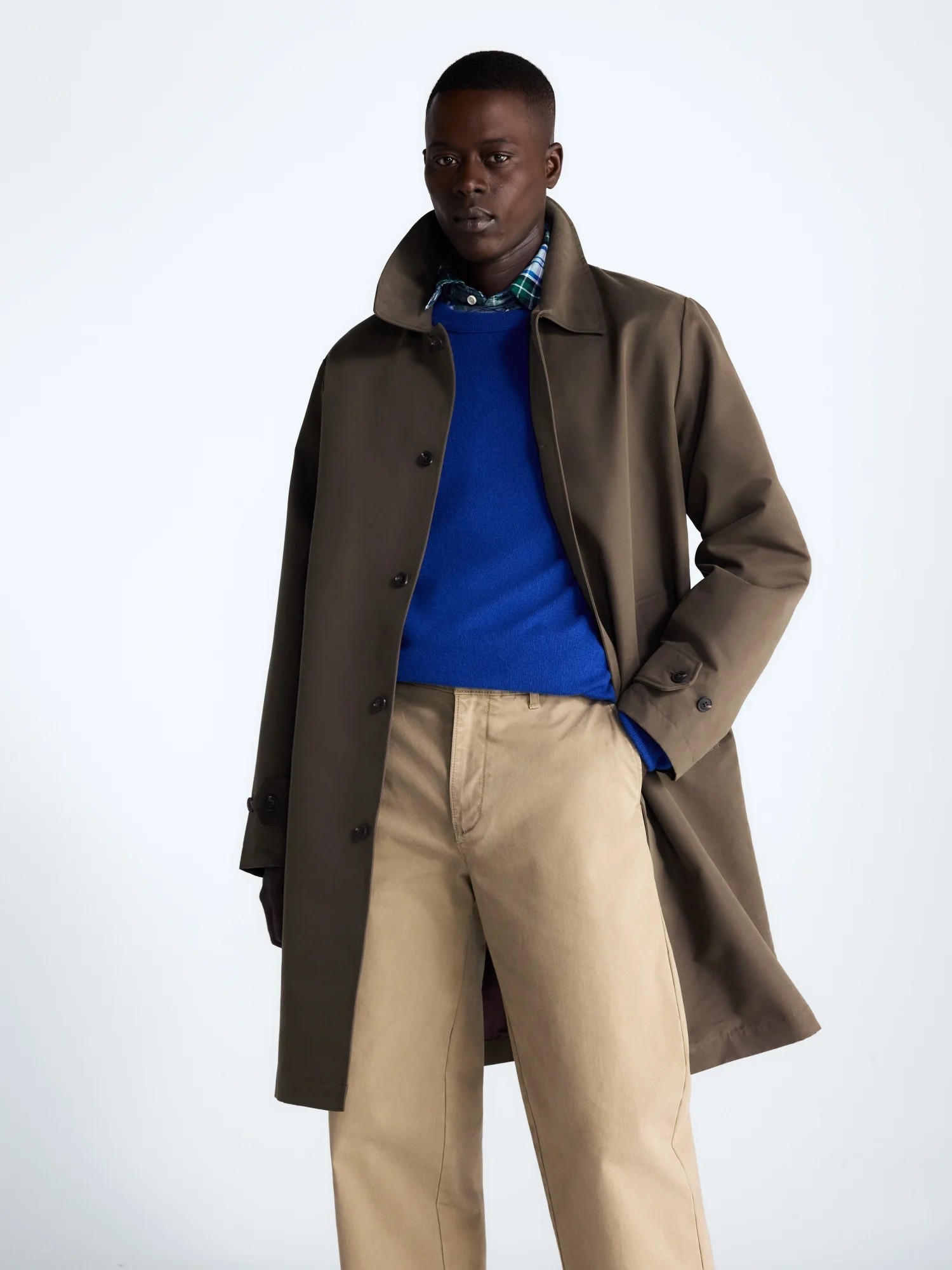 Free Assembly Men's and Big Men's Lightweight Trench Coat, Sizes XS-3XL | Walmart (US)