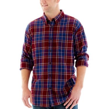 The Foundry Supply Co.™ Long-Sleeve Flannel Shirt-Big &amp; Tall | JCPenney