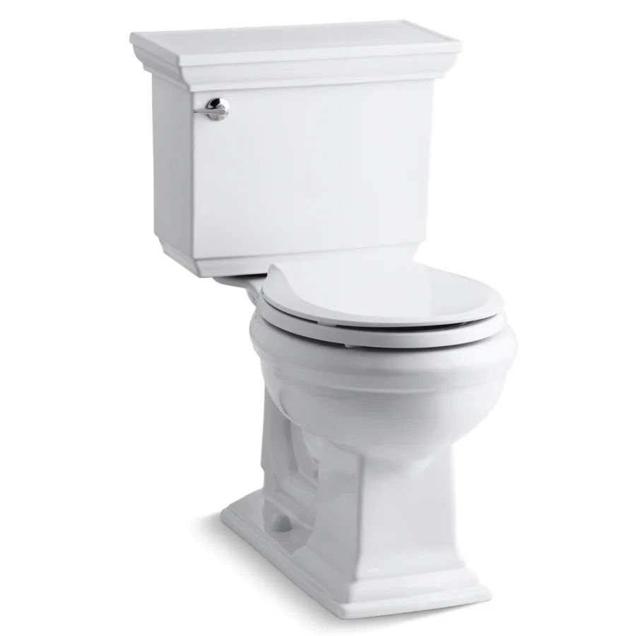 Kohler Memoirs Stately 1.28 GPF Two-Piece Round Comfort Height Toilet with AquaPiston Technology ... | Build.com, Inc.
