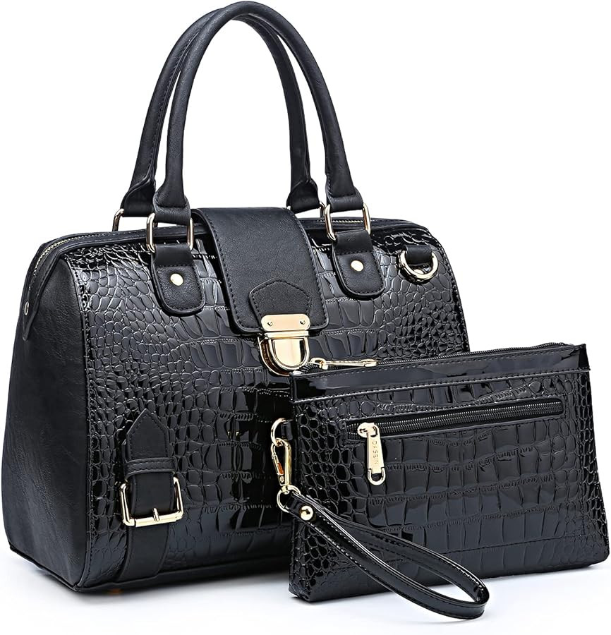 Dasein Women Barrel Handbags Purses Fashion Satchel Bags Top Handle Shoulder Bags Vegan Leather W... | Amazon (US)