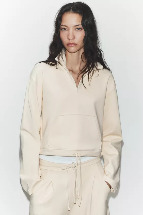 INTERLOCK POLO SWEATSHIRT | Zara UK