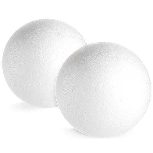 Juvale 2 Pack Large Foam Balls for Crafts, 7.5 Inch Solid Polystyrene Spheres for DIY Projects, F... | Amazon (US)