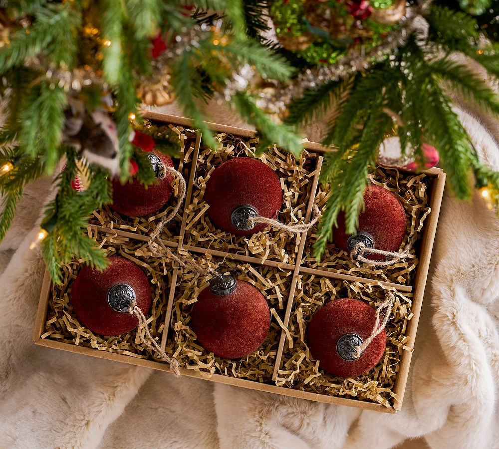 Small Felt Ornament Box Set of 6 | Pottery Barn (US)
