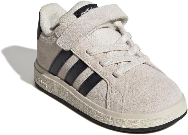 adidas Baby-Boy's Grand Court 2.0 Elastic Lace & Strap Sneaker | Amazon (US)