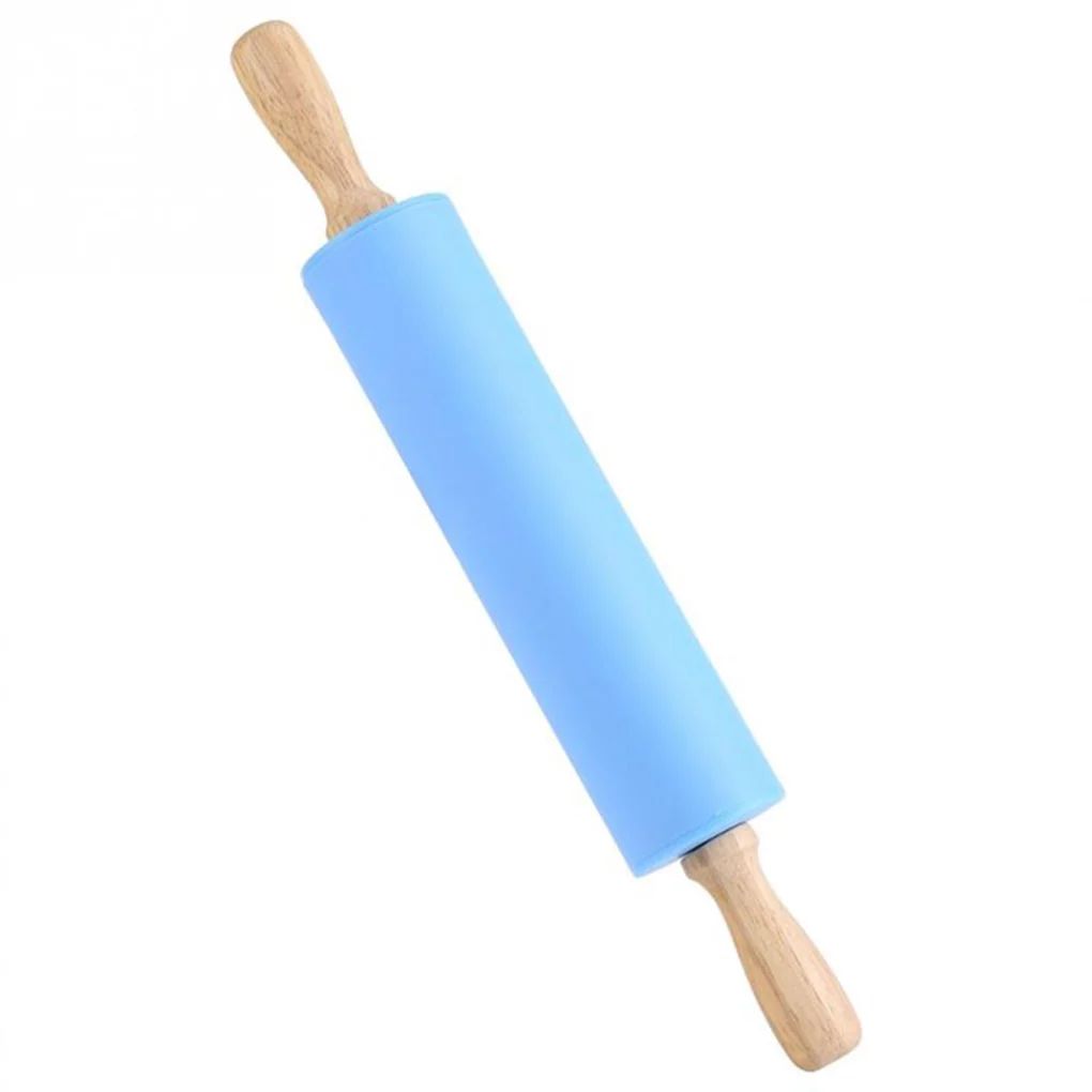 Cusimax Non-Stick Silicone Rolling Pin Wooden Handle Bar Pastry Baking Tool Bakeware Kitchen Gadg... | Walmart (US)