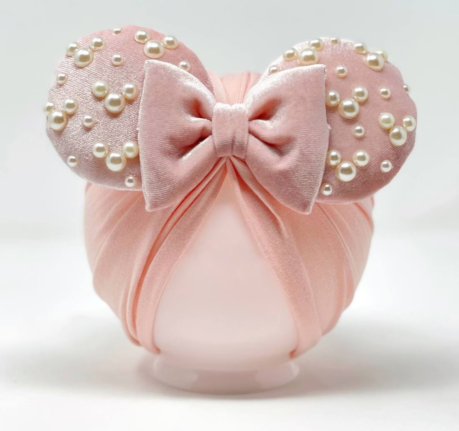 Blush Velvet || Minnie Ears Headwrap || Minnie Ears Turban || Minnie Ears for Babies || Magic kin... | Etsy (US)