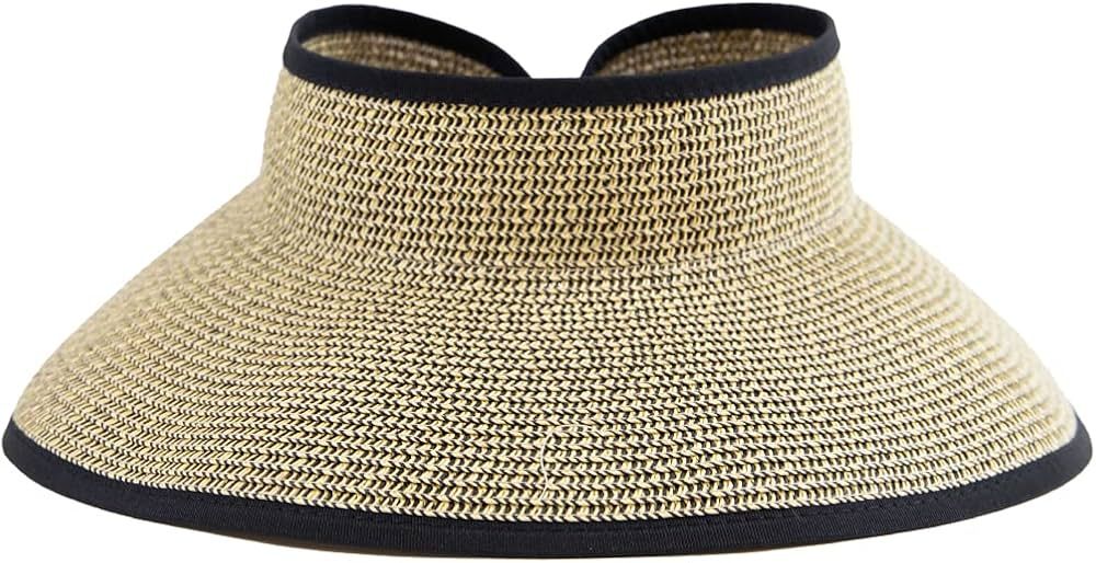 San Diego Hat Co. Women's One Size Ultrabraid Visor with Ribbon Binding, and Sweatband | Amazon (US)
