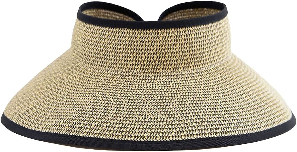 San Diego Hat Co. Women's One Size Ultrabraid Visor with Ribbon Binding, and Sweatband | Amazon (US)