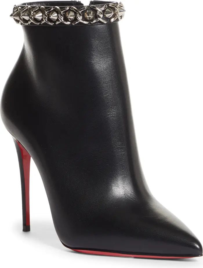 Christian Louboutin Booty Spike Chain Pointed Toe Bootie | Nordstrom | Nordstrom