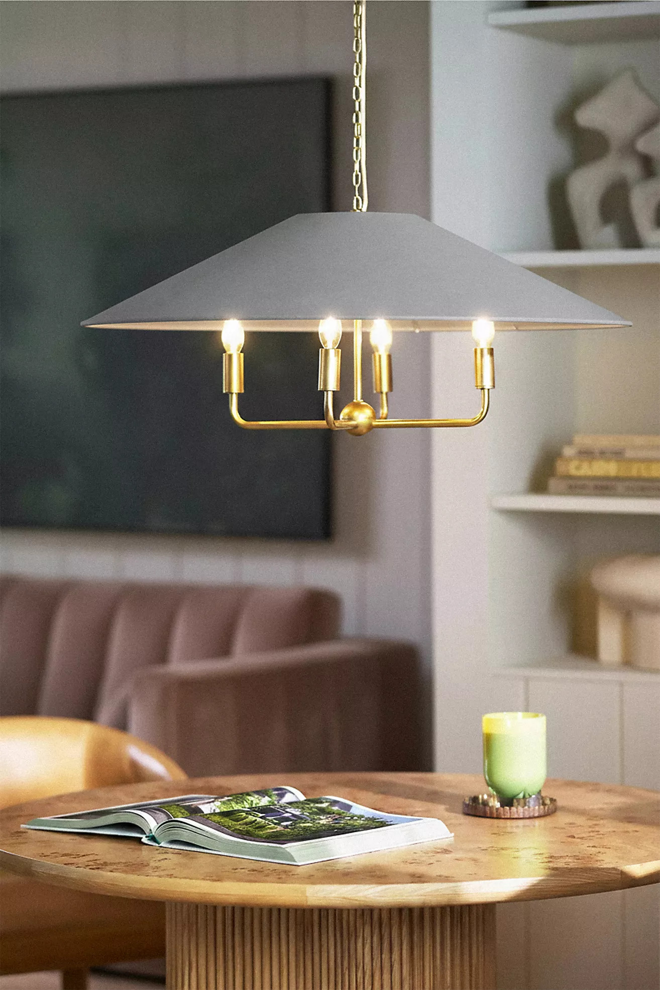 Lulu Velvet Empire Shade Chandelier | Anthropologie (US)