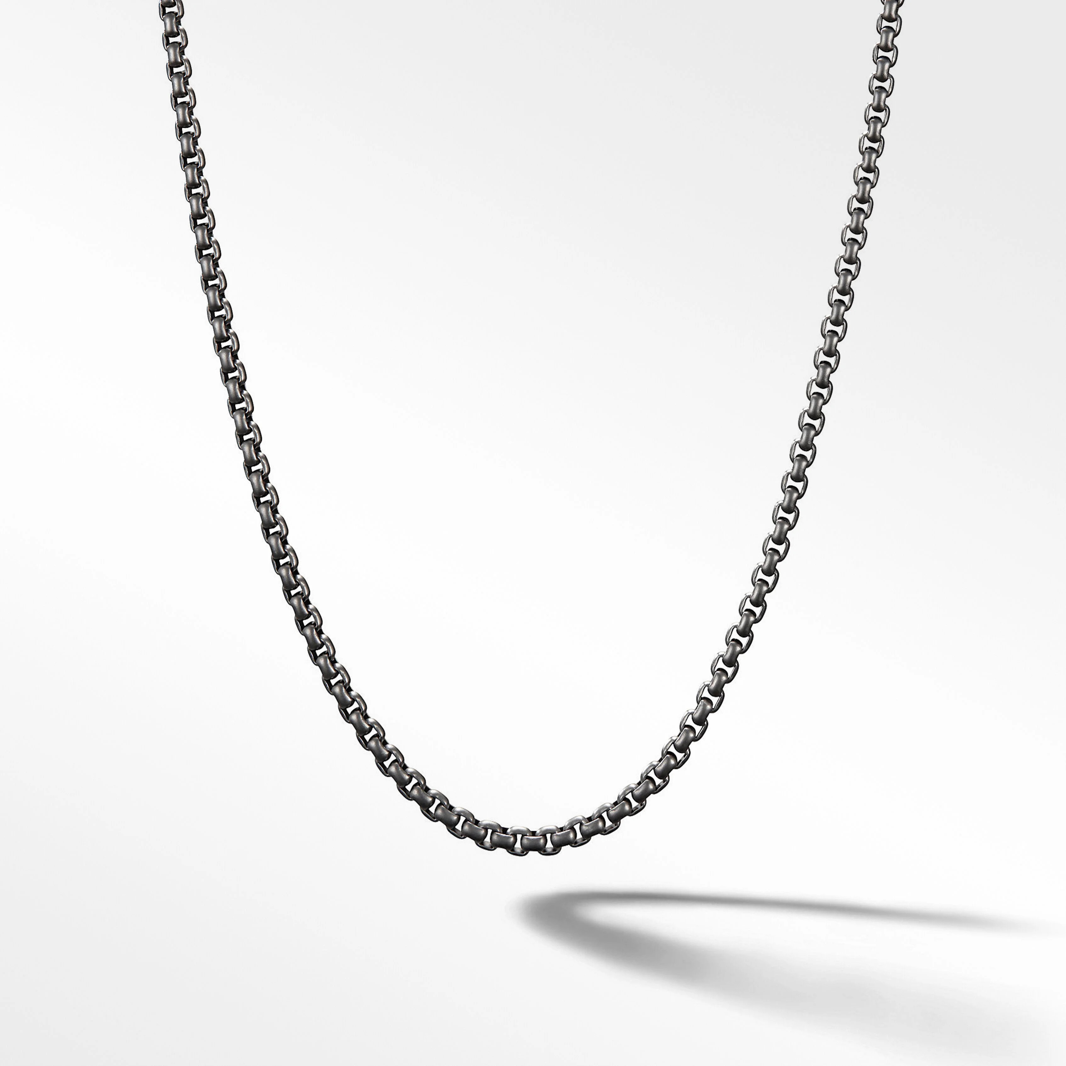 Box Chain Necklace in Darkened Stainless Steel, 2.7mm | David Yurman