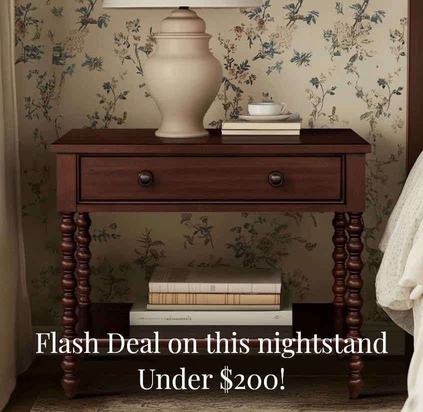 Upgrade your bedroom for less 🤍 This Beckett Large Turned Wood Spindle Nightstand is a flash deal for under $200! It gives that high-end, designer look without the price tag. The turned spindle legs + warm wood tone make it perfect for modern organic, coastal, and neutral bedrooms. Style it with a table lamp, books, or a ceramic vase for an effortlessly elevated nightstand moment.

bedroom nightstand, wood nightstand, nightstand under 200, affordable nightstand, wayfair nightstand, large nightstand with drawer, nightstand with shelf, neutral bedroom decor, modern organic bedroom, bedroom storage ideas

#LTKHome #LTKSaleAlert