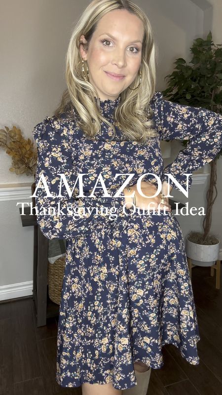 The cutest little floral dress for Thanksgiving from Amazon! I’m wearing a size small at 34 weeks pregnant and it comes in tons of colors options! 

Thanksgiving outfit, fall dresses, fall outfits, boots, maternity 

#LTKbump #LTKstyletip #LTKSeasonal