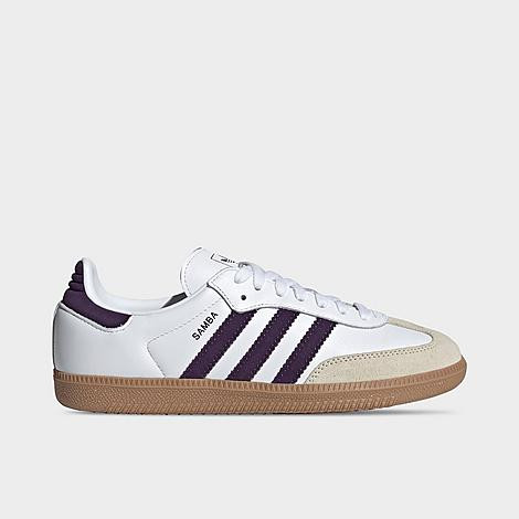 adidas Women's Originals Samba OG Casual Shoes in Cloud White/Alumina/Aurora Plum Size: 5.5 | Finish Line (US)