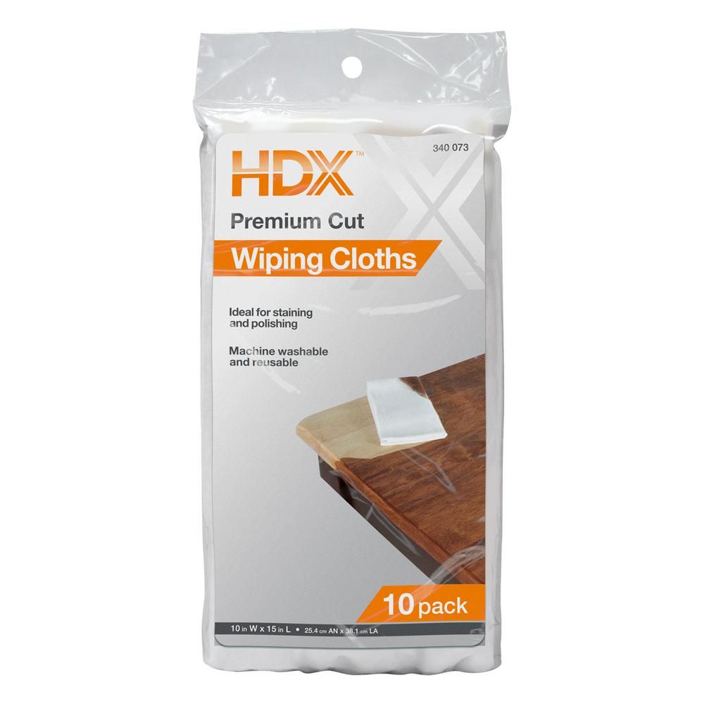 HDX 10 in. x 15 in. Deluxe Paint and Staining Cloth (10-Pack)-W-99263 - The Home Depot | The Home Depot