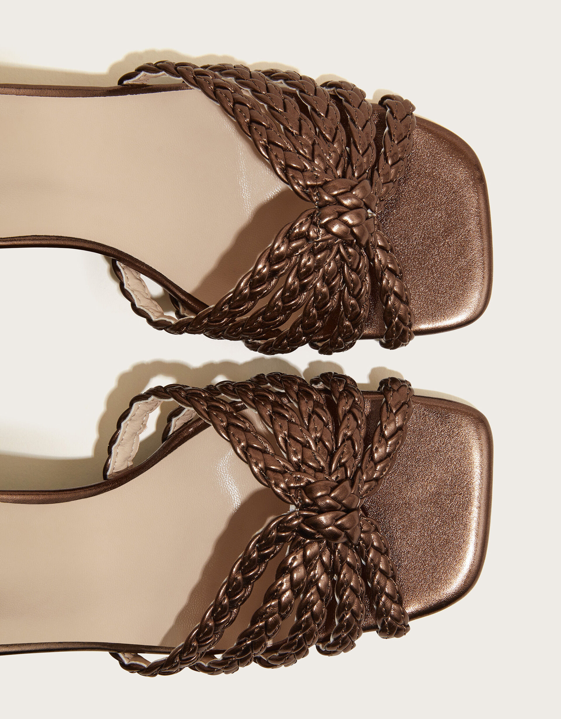 Plaited Block Heel Sandals  Bronze | Monsoon (UK)