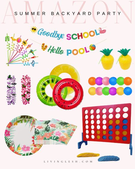 Amazon finds | Amazon decor | Summer party | Pool party | Backyard party | Fun in the sun | School's out party | Backyard games | Party decor | Tropical party decor

#LTKHome #LTKSeasonal #LTKParties