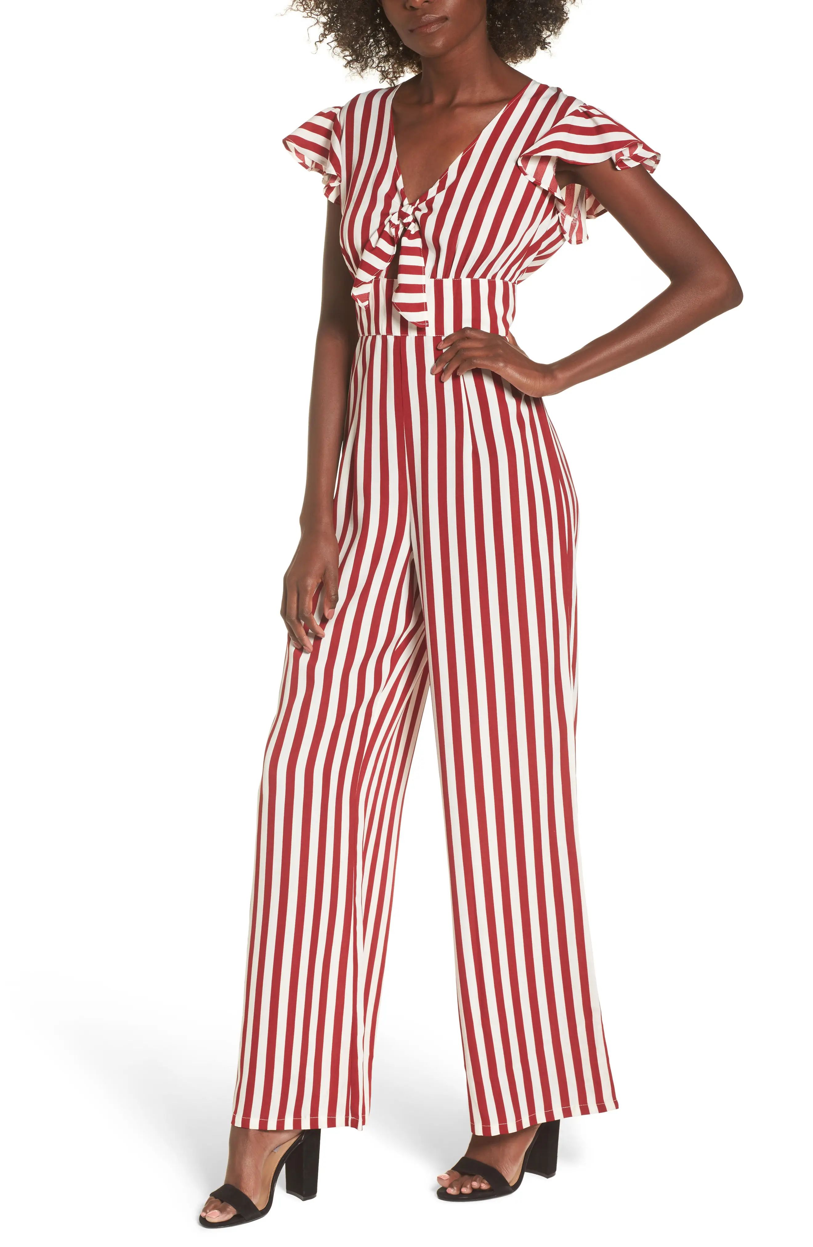 Tie Front Wide Leg Jumpsuit | Nordstrom