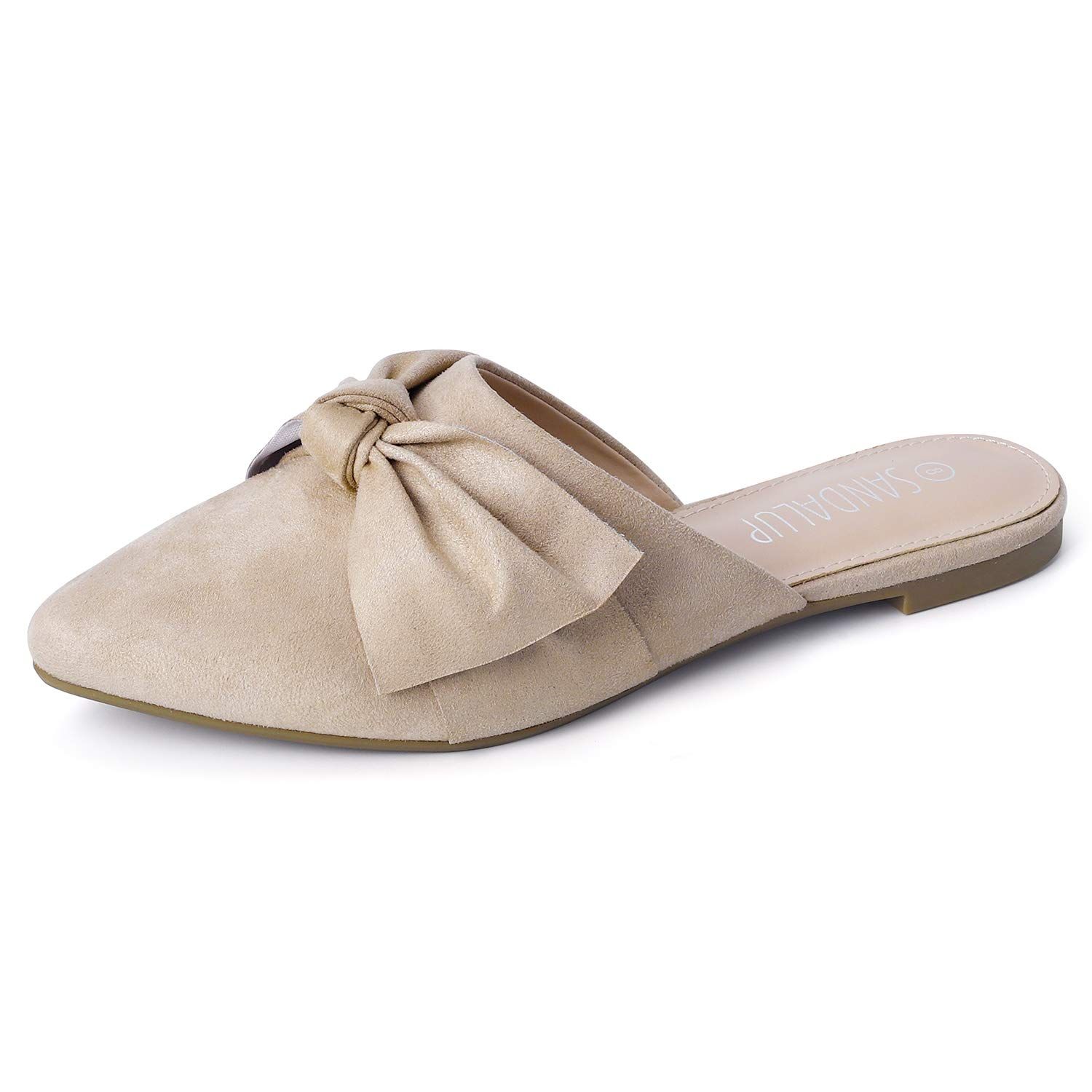 SANDALUP Mules Women Shoes w Pointed Toe and Elegant Bowknot | Amazon (US)