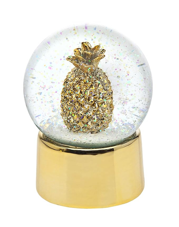 Philip Whitney Snow Globe Pineapple in Gold with Fruit Medium | Amazon (US)