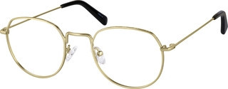 Zenni Round Prescription Glasses Gold Metal Full Rim Frame | Zenni Optical (US & CA)